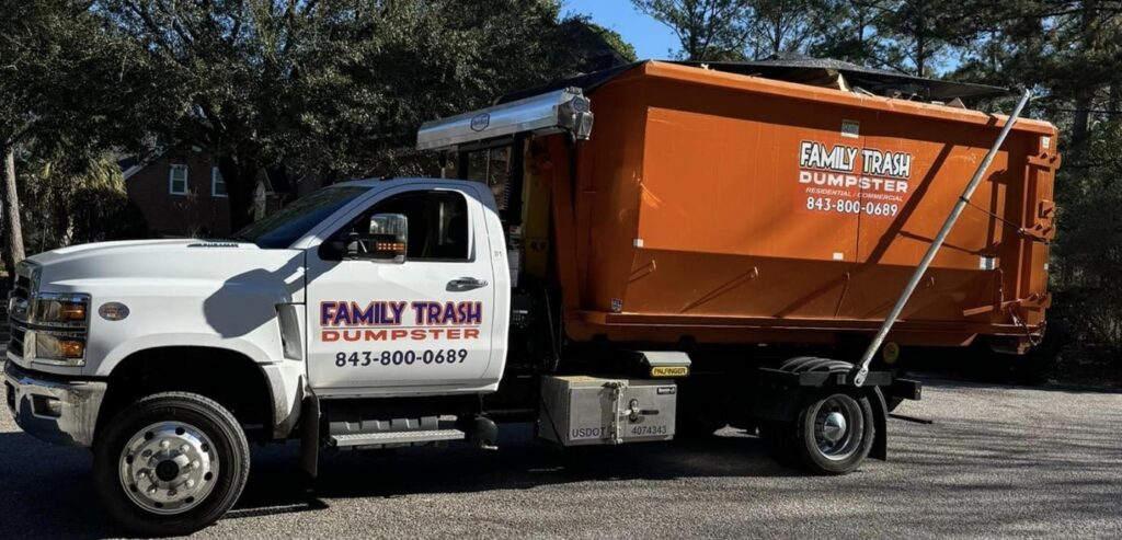 roll off dumpster rental service provider - family trash SC